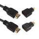 3 en 1 Câble HDMI vers Mini HDMI et adaptateurs Micro HDMI 1.5M 3 en 1 Câble HDMI vers Mini HDMI et adaptateurs Micro HDMI 1.5M